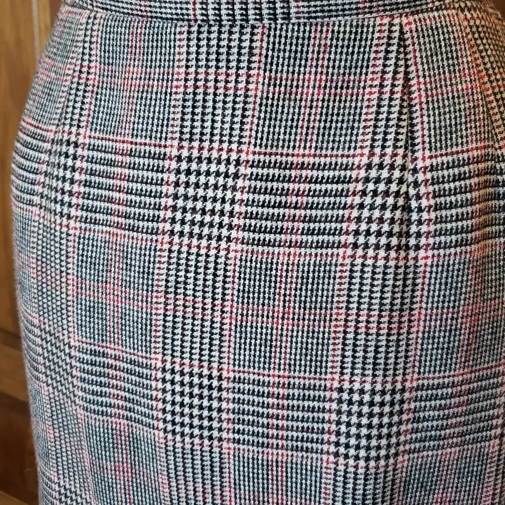 Country Suburban Vintage Wool Plaid Skirt Sz 8 - Picture 6 of 7